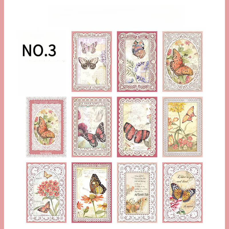 50PCS Lace Series Scrapbook Paper