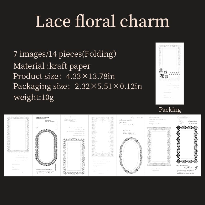 Floral Border Tear-off Sticky Note Pad