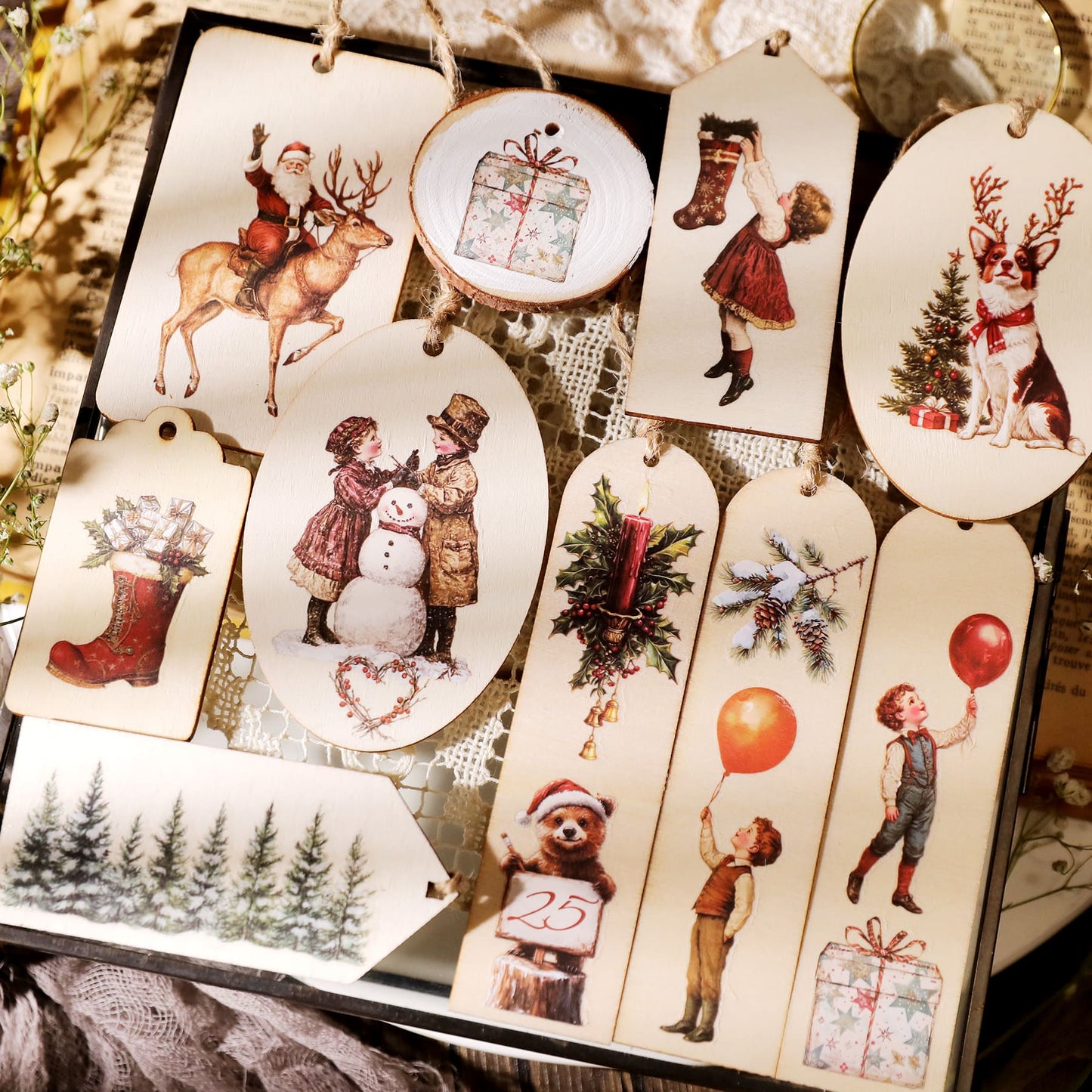 3PCS Christmas Transfer Stickers