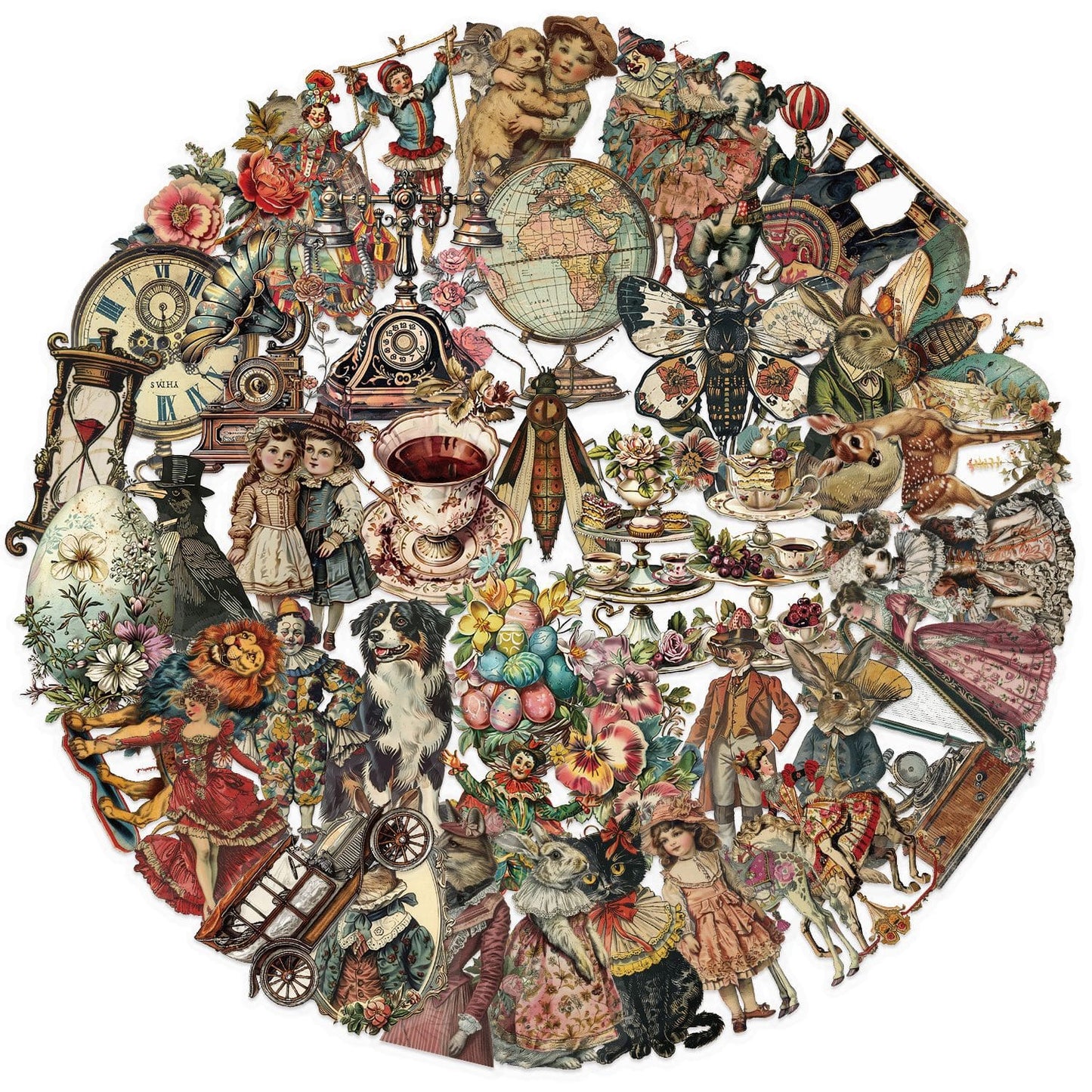 50PCS Victorian Era Sticker Pack