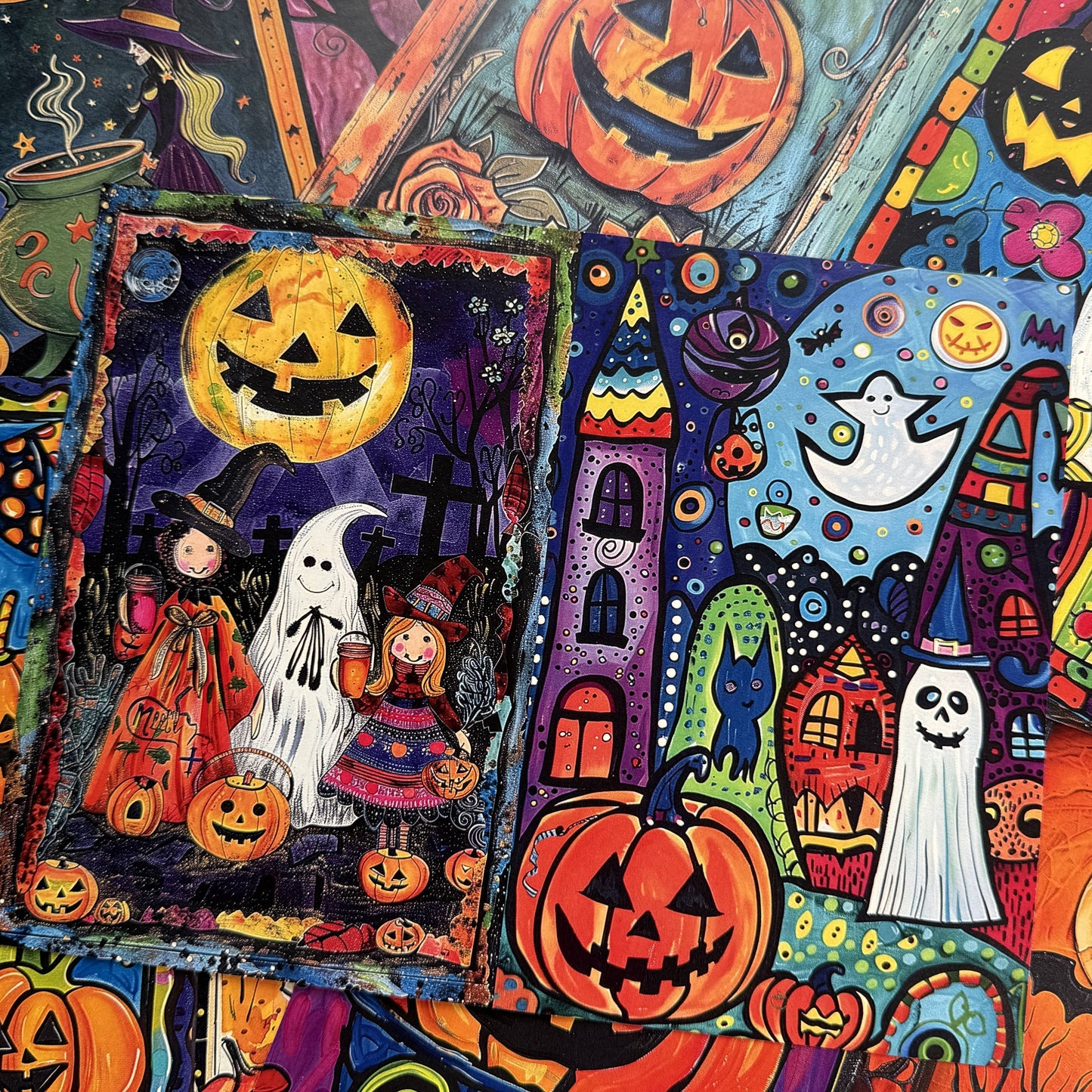 Magic Halloween Theme Scrapbook Paper