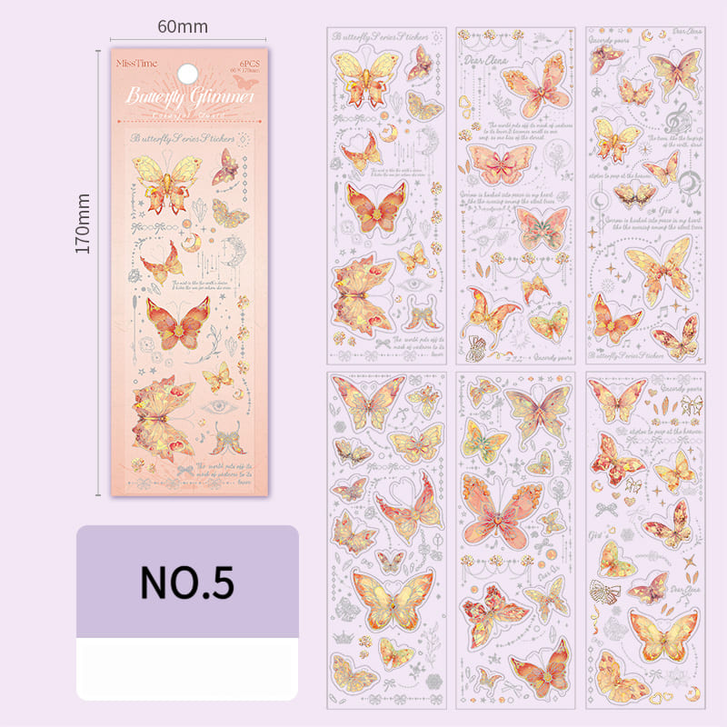 Foil Butterfly Stickers
