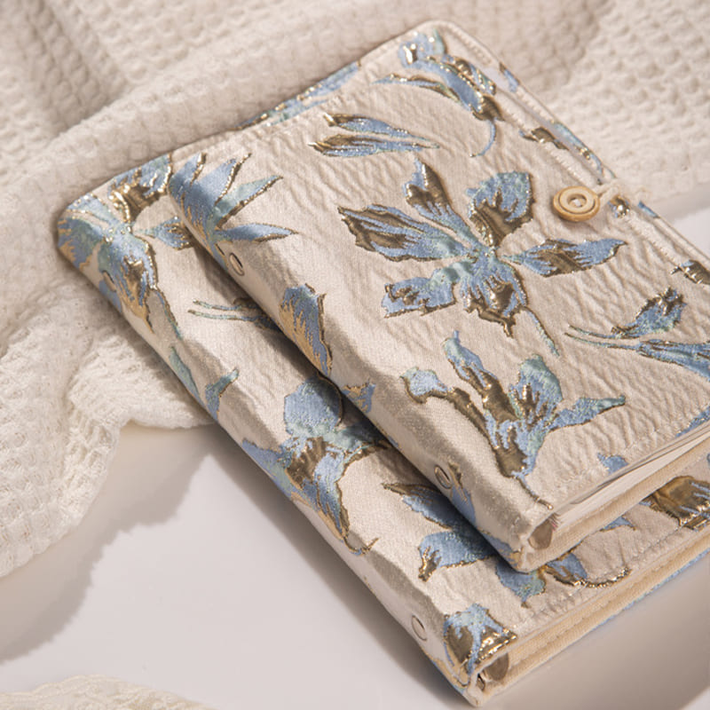 Blue Flowers Detachable Loose-Leaf Journal