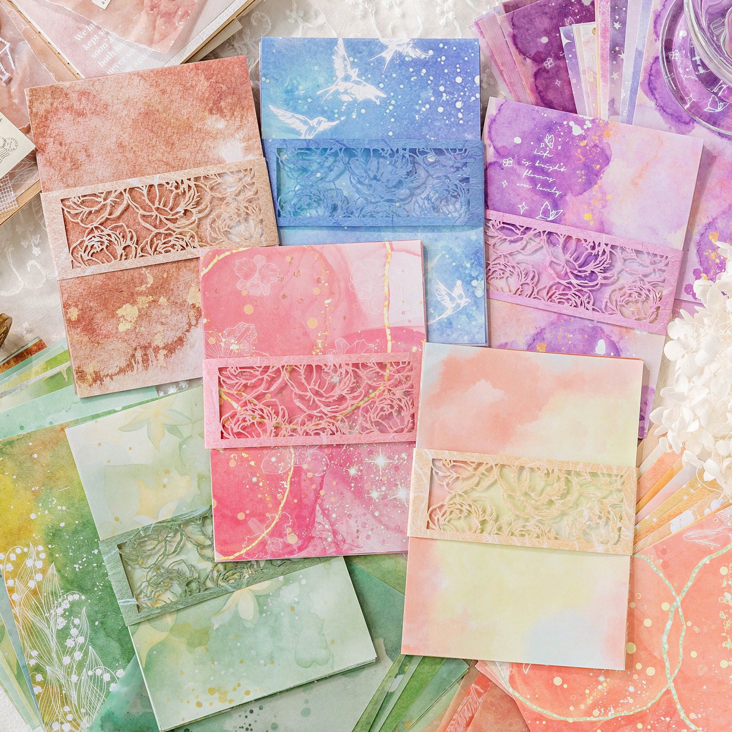 Colorful Bleeding Series Scrapbook Paper