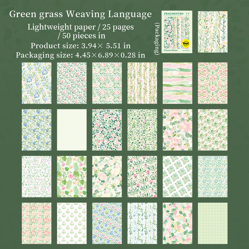 Floral Series Scrapbook Paper