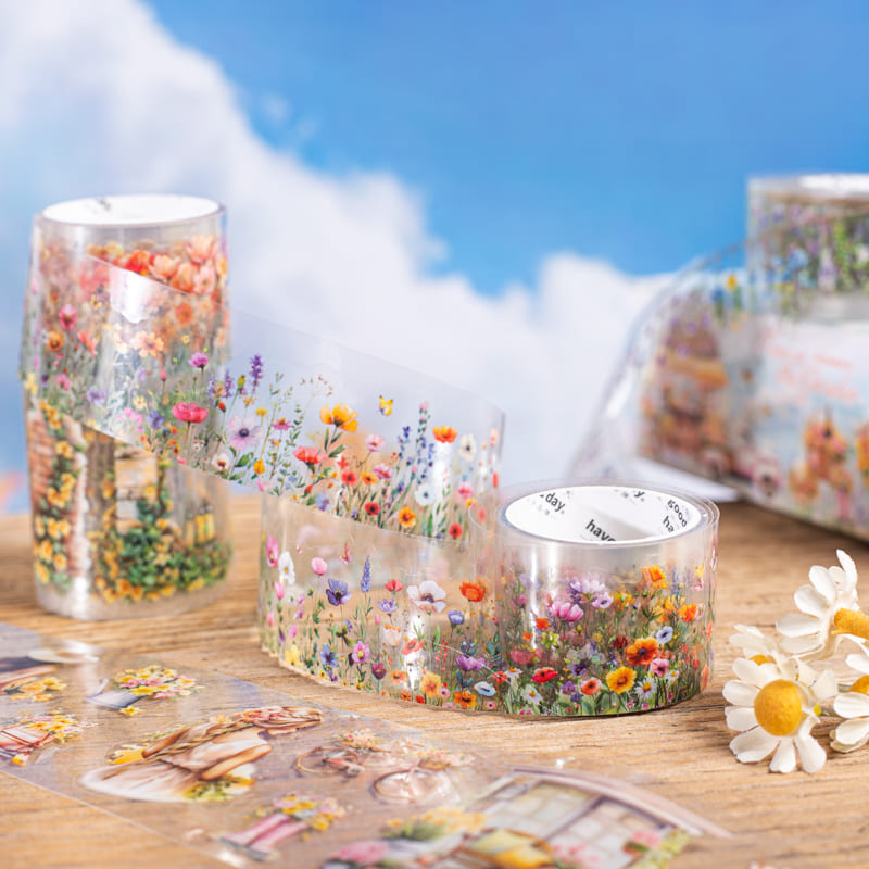 3PCS Floral Theme PET Tape