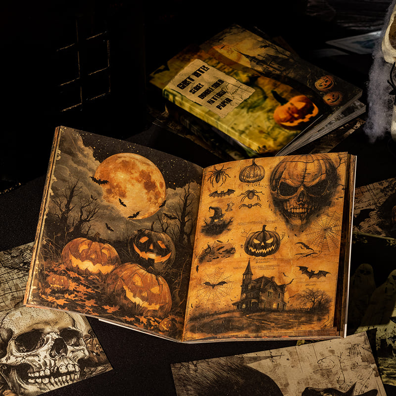 Ghostly Theme Scrapbook Paper
