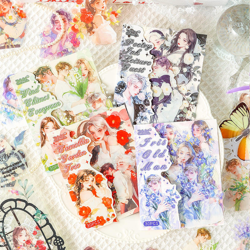 Flower And Character Sticker Pack