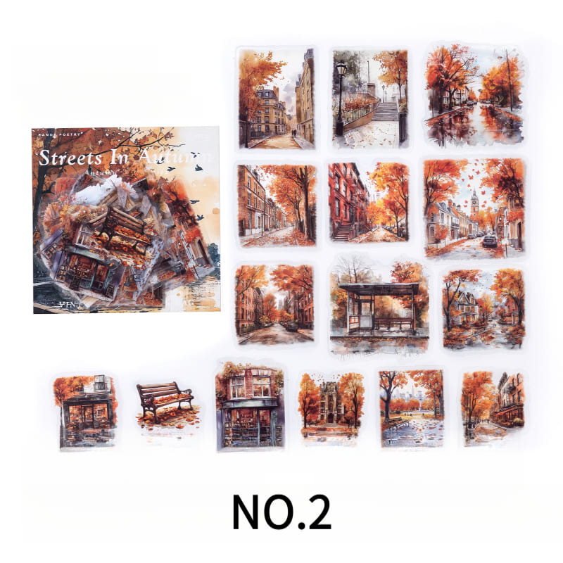 Autumn streets PET sticker – Autumn Lifestyle