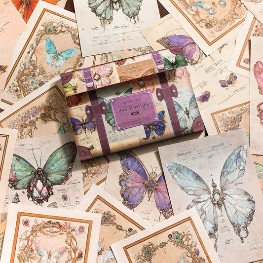 60PCS Vintage Box-Style Scrapbook Paper