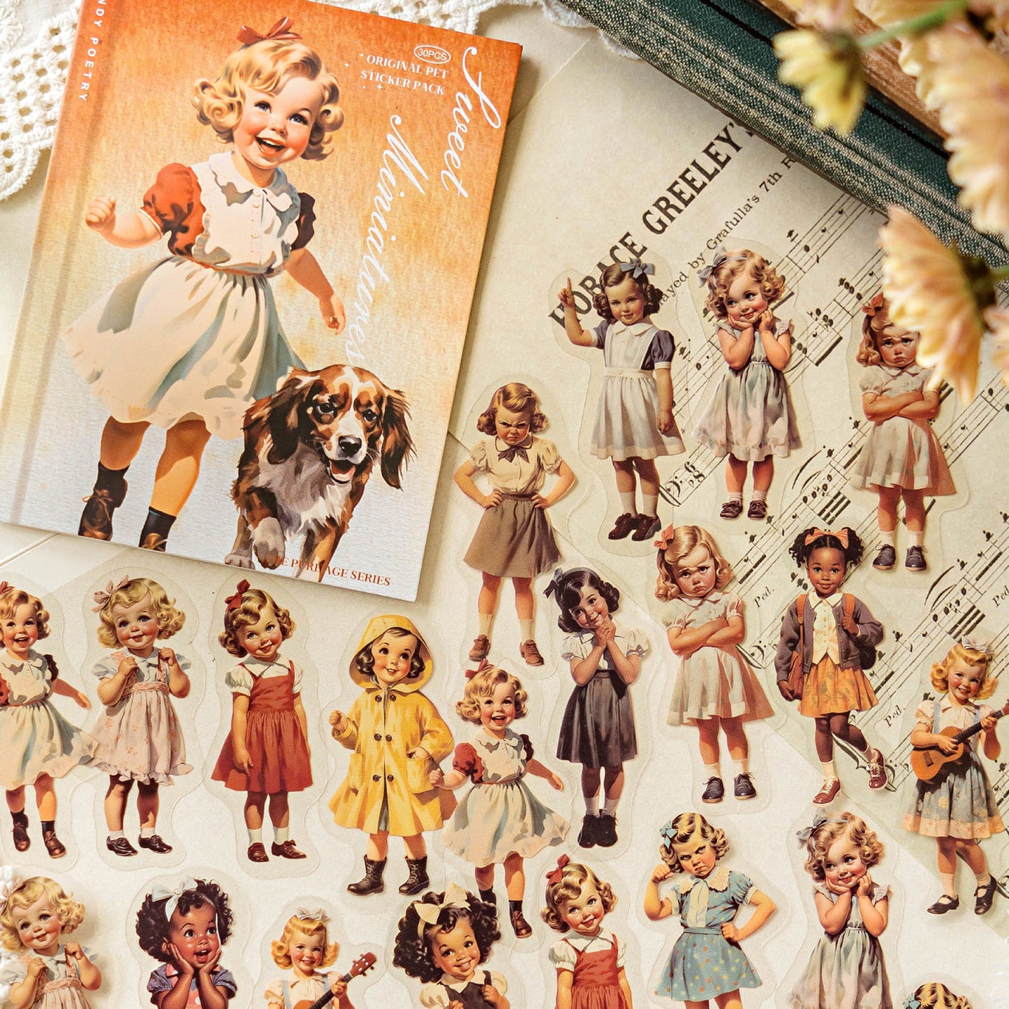 Vintage Kids Sticker Pack