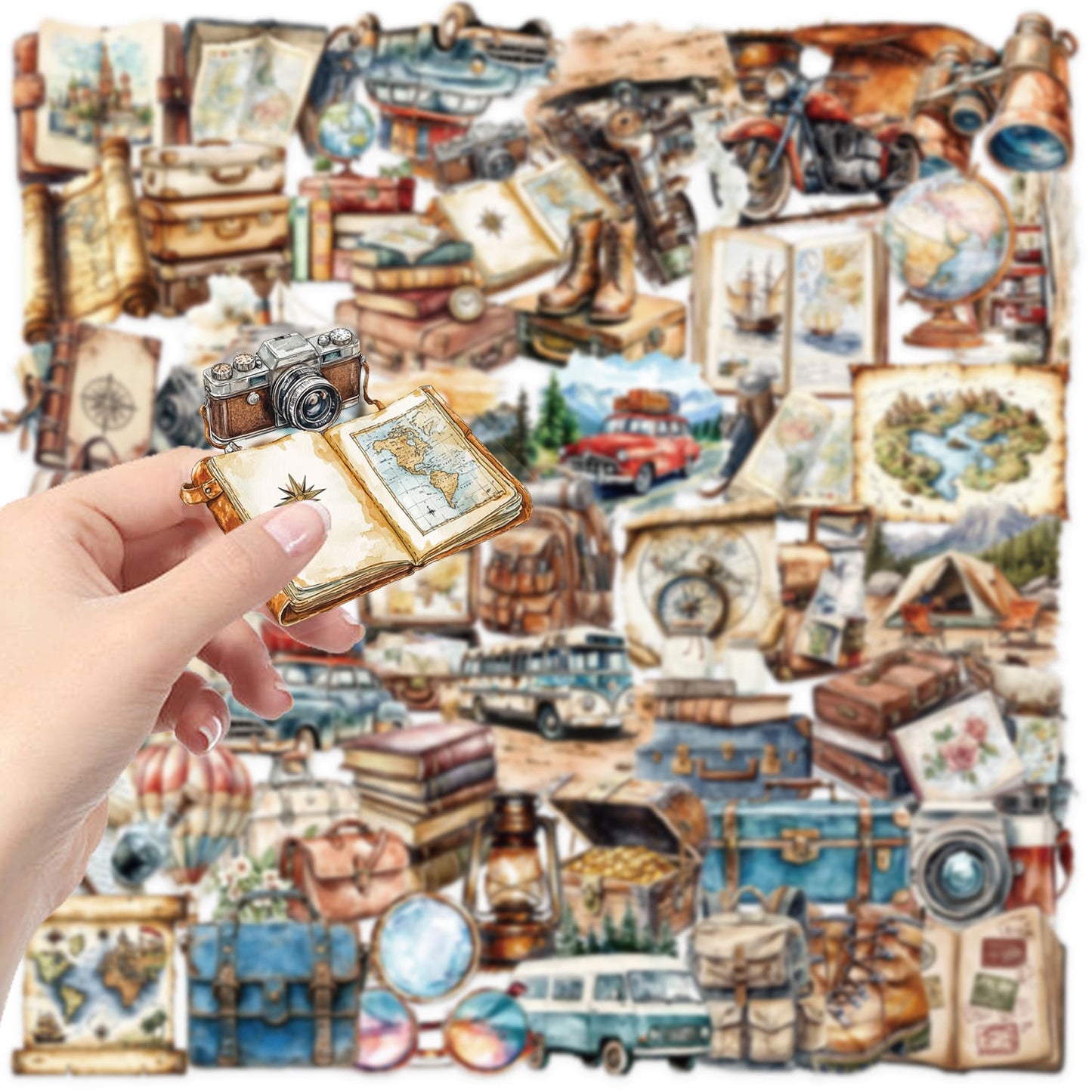 50PCS Vintage Travel Sticker Pack
