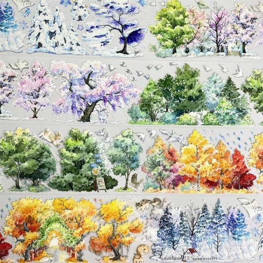 One Cycle Trees Through the Seasons PET Tape