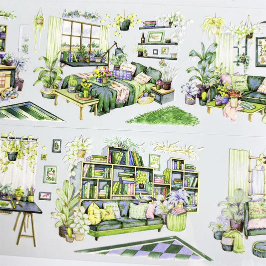 One Cycle Home Greenery Layout PET Tape