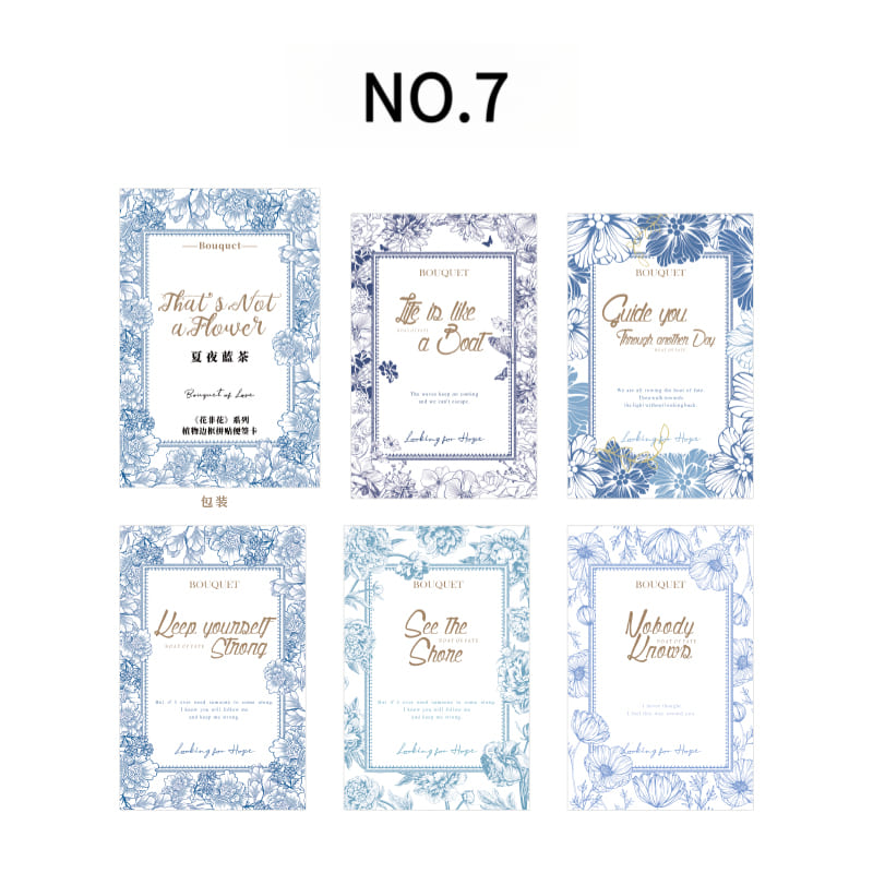 Border Collage Sticky Note Cards