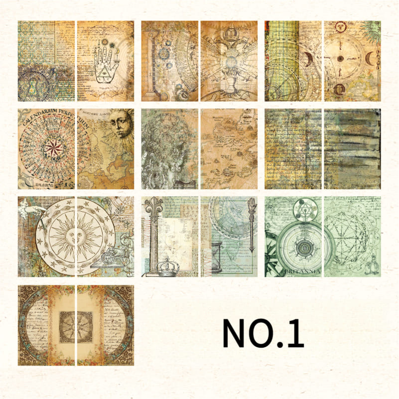 40PCS Magic Series Double-Sided Scrapbook Paper