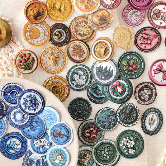 40PCS Wax Seal Series Stickers