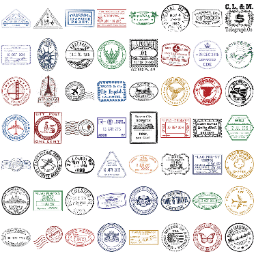 60PCS Vintage Postage Stamps Stickers