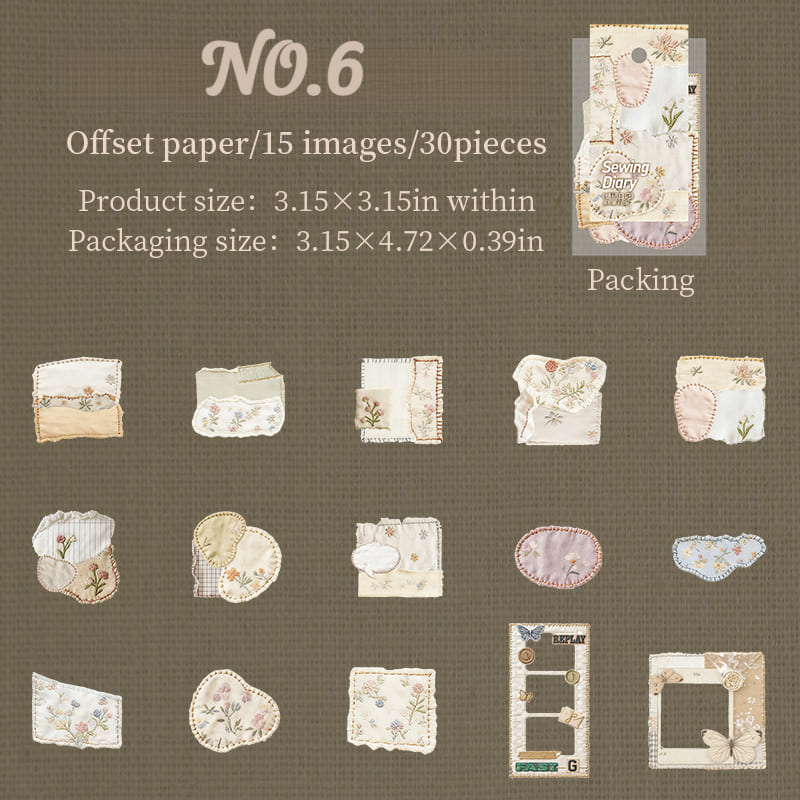 Sewing Theme Sticker Set