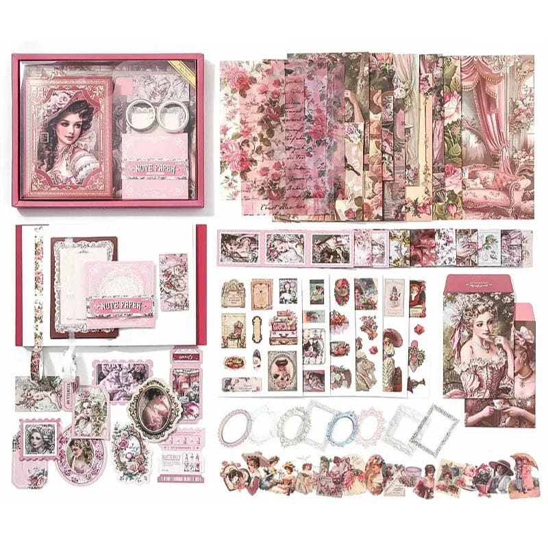 140PCS Classical Court Scrapbook Box