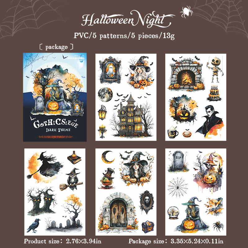 Gothic Series Transfer Stickers