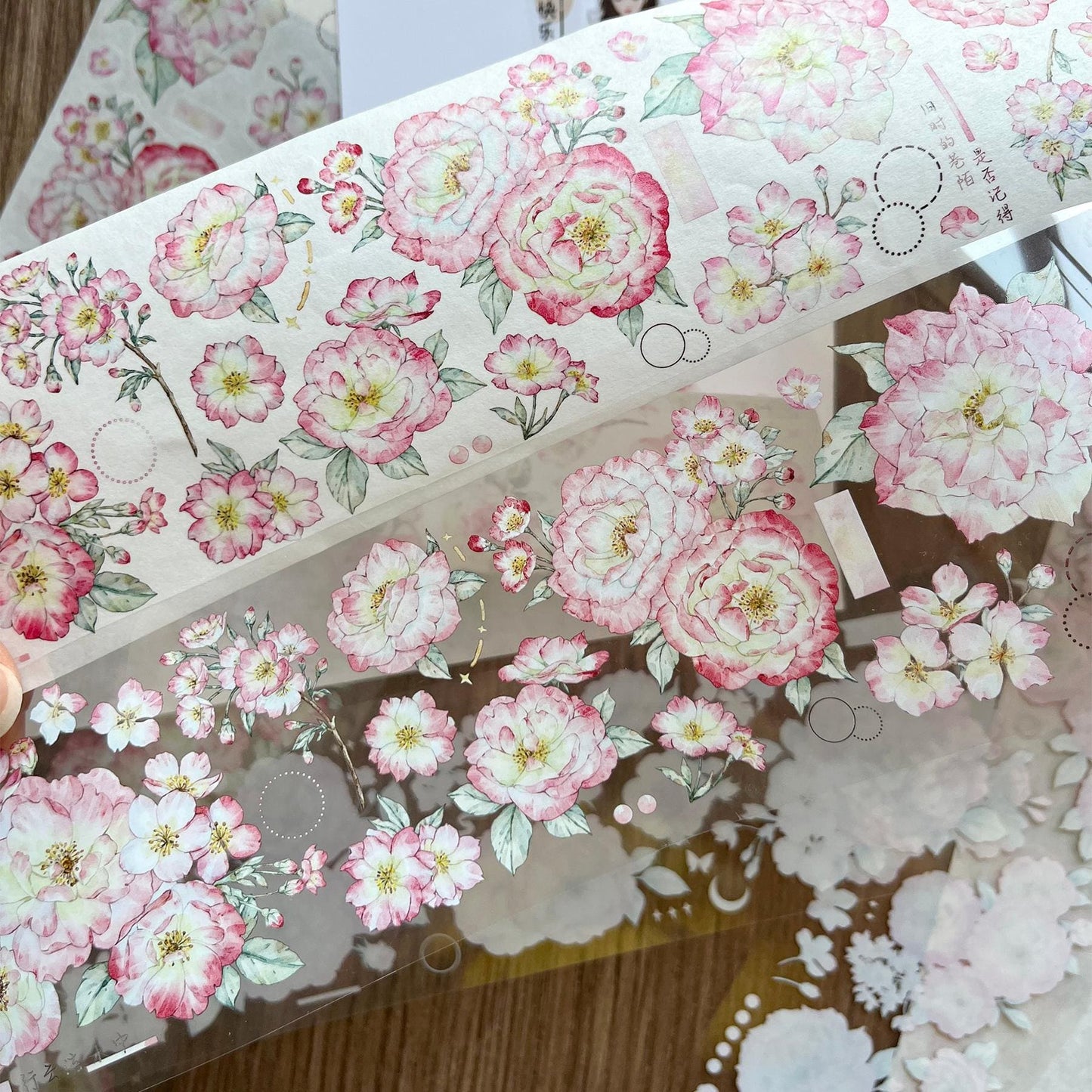 6cm*5m Pink Petal Tape