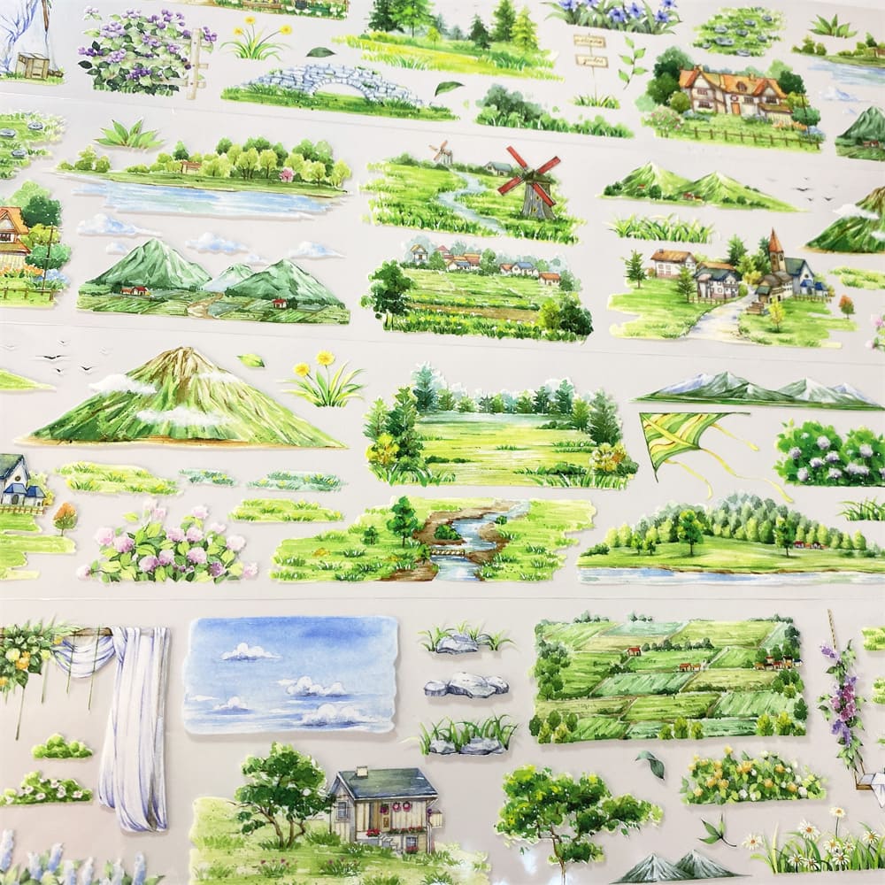 7cm*100cm Countryside One Cycle PET Tape