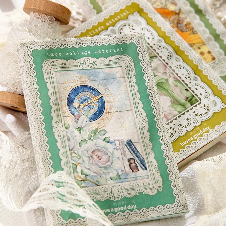 50PCS Lace Series Scrapbook Paper