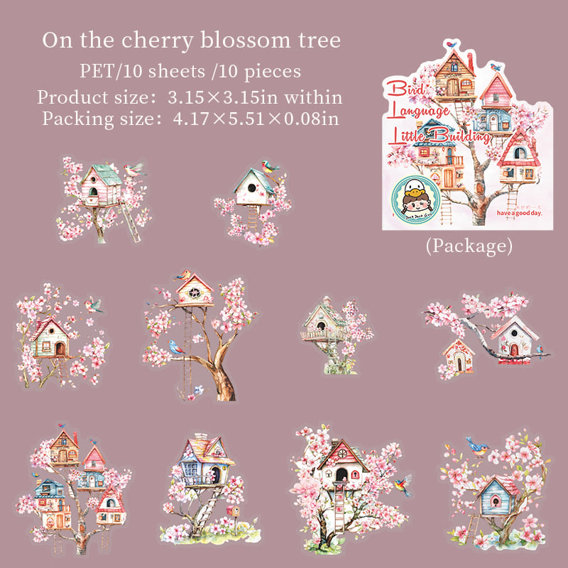 Bird Nest Scenery Stickers