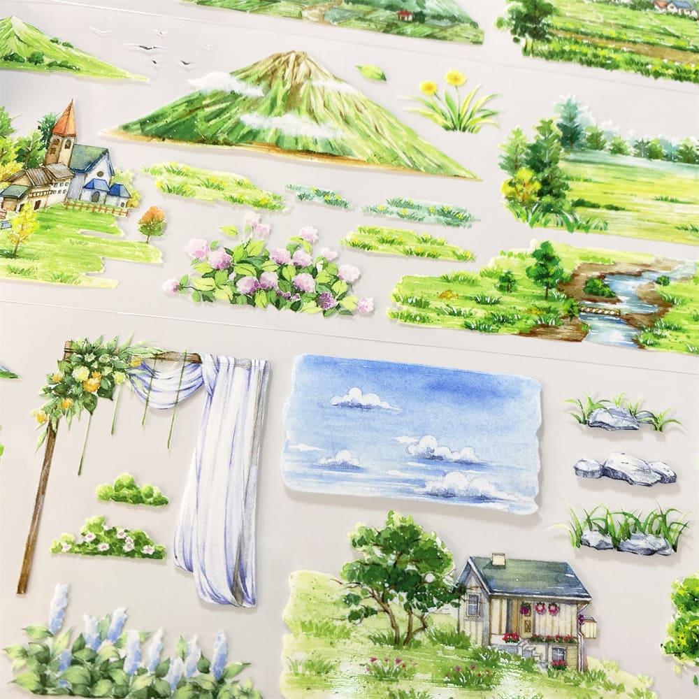 7cm*100cm Countryside One Cycle PET Tape