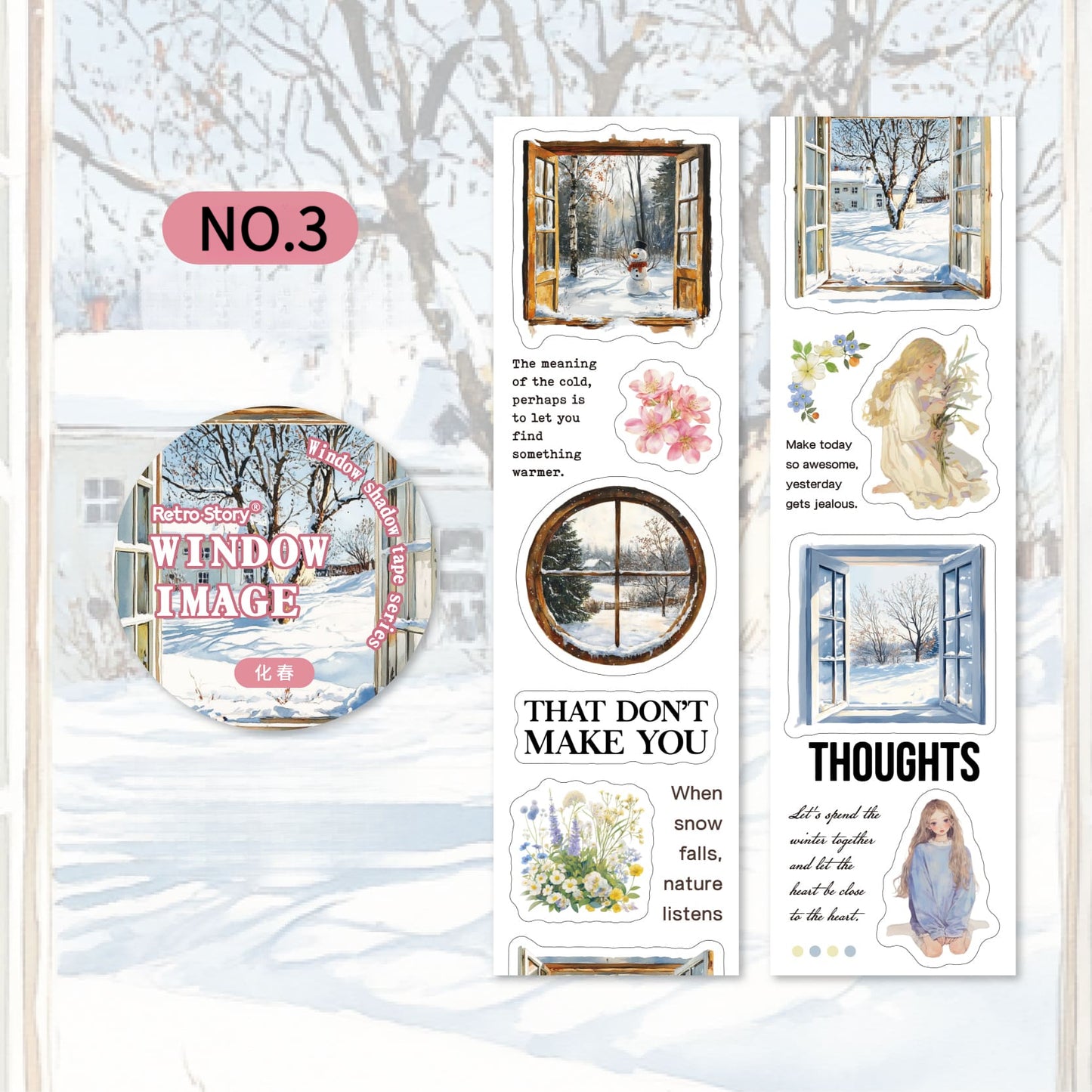 Window Scenery Theme PET Tape