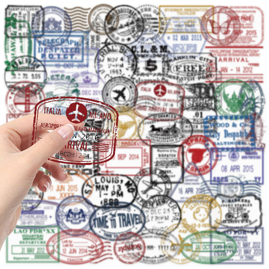 60PCS Vintage Postage Stamps Stickers