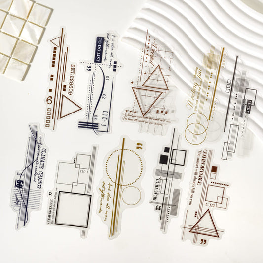 Basic Line Pattern PET Sticker Pack