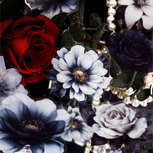 White Floral Stickers