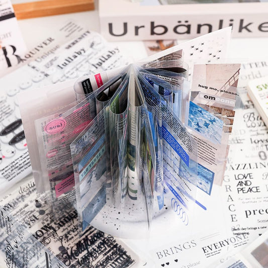 English Text Stickers for Background Decor