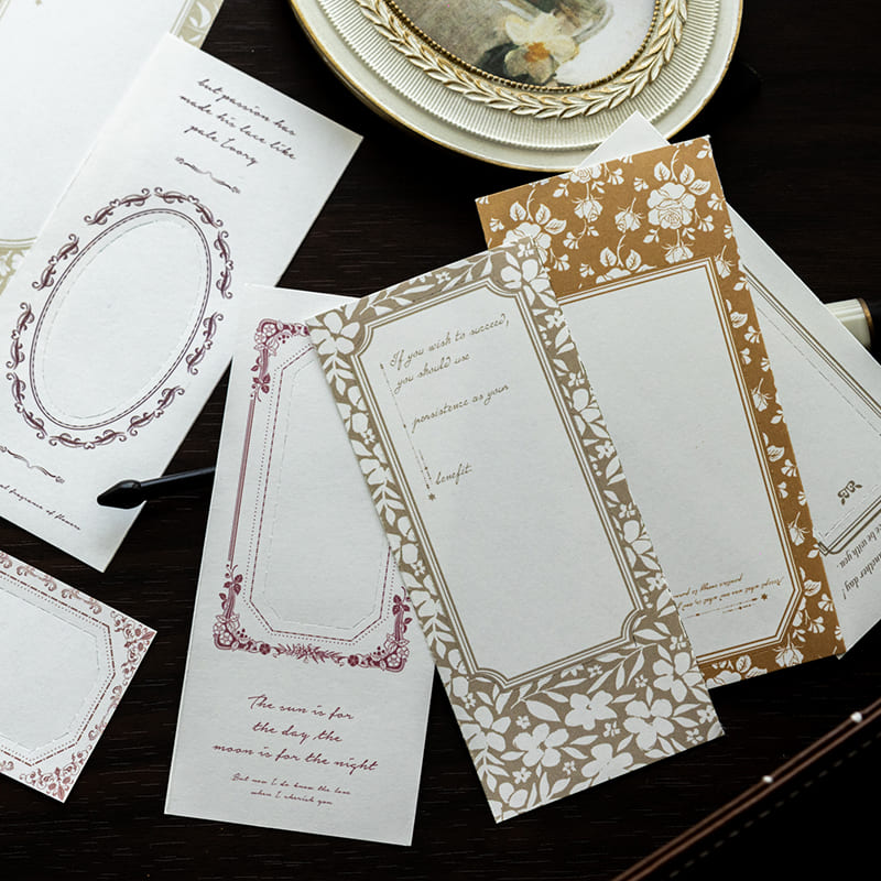 Floral Border Tear-off Sticky Note Pad
