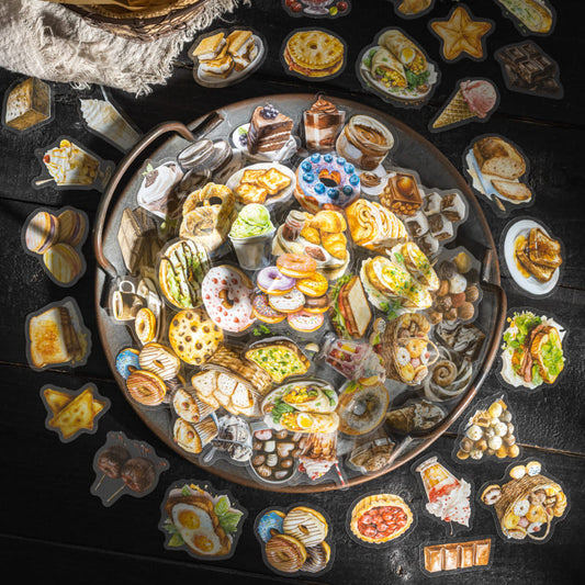 A jar of food Stickers-100PCS