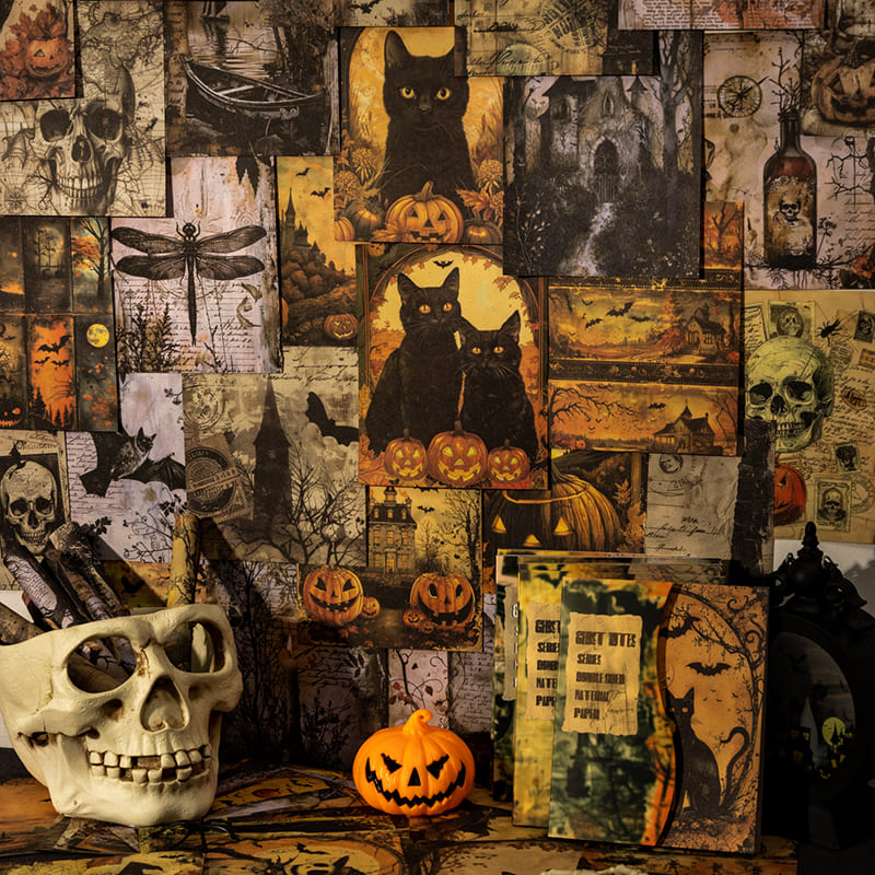 Ghostly Theme Scrapbook Paper