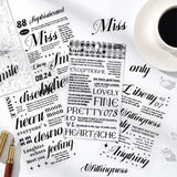 Black And White English Die-cut Stickers