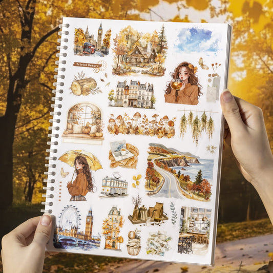 Autumn Theme Large Die-Cut Sticker Book