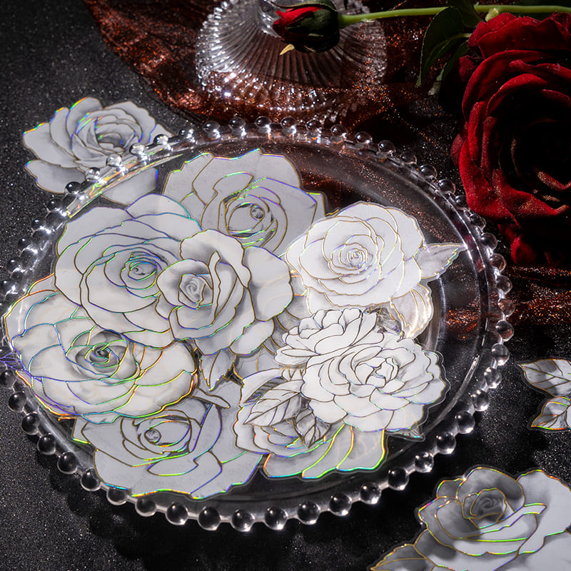 White Flower Stickers