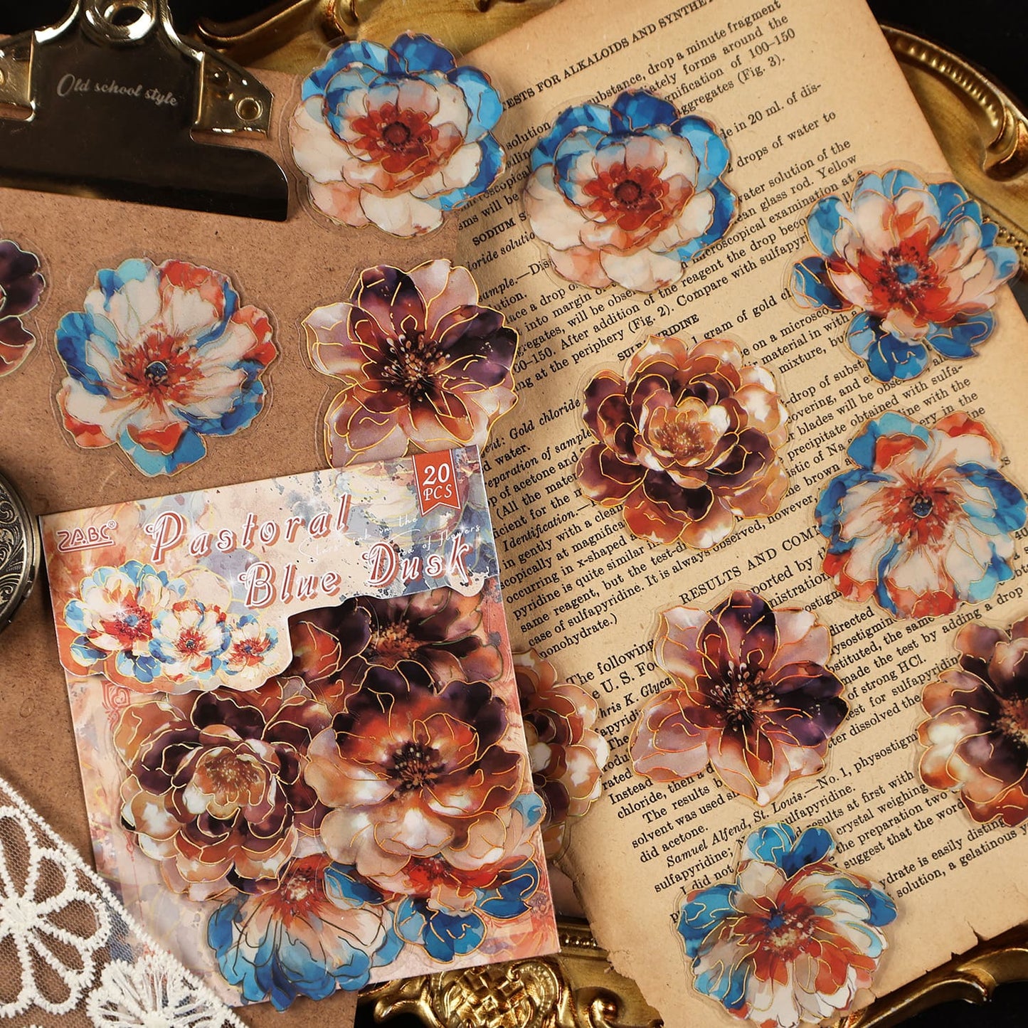 Holographic Foil Flower PET Stickers