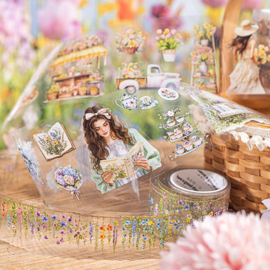 3PCS Floral Theme PET Tape