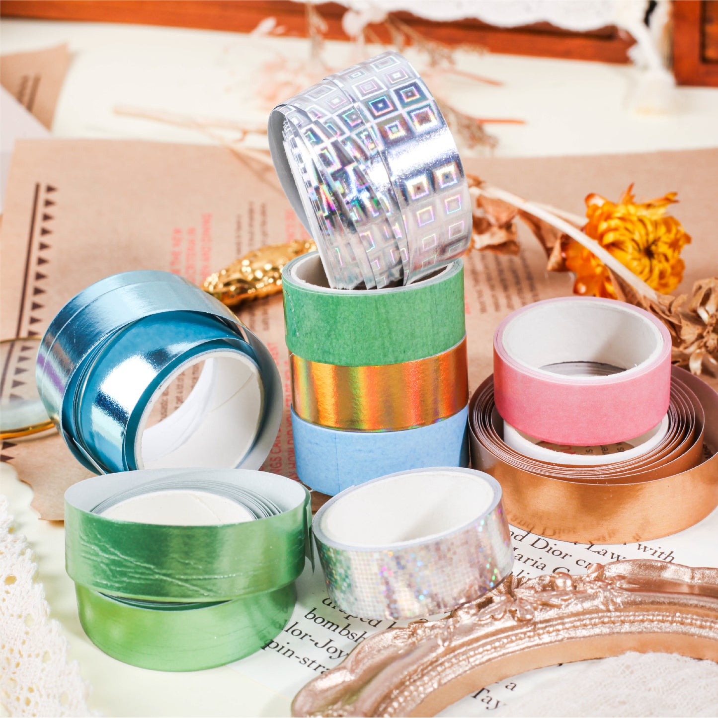 2PCS Solid Color Washi Paper Tape