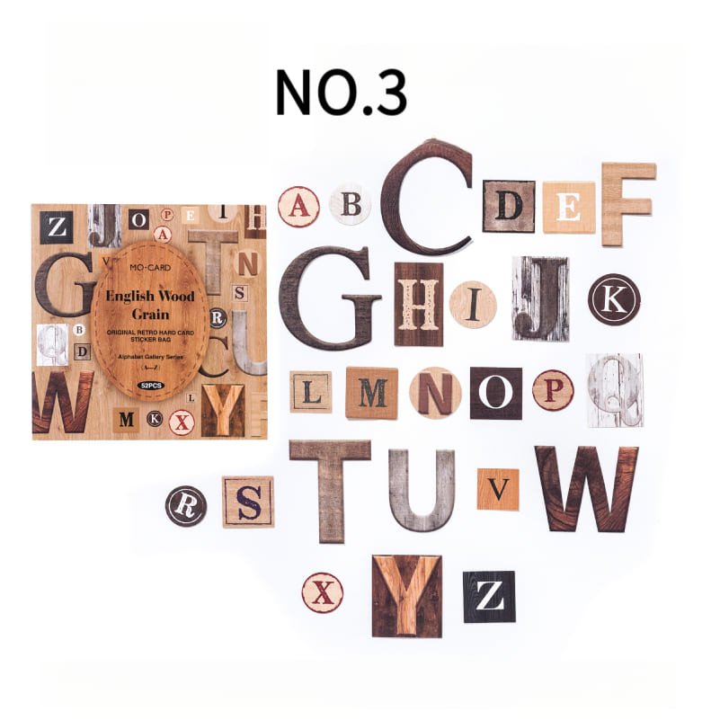 Vintage Alphabet Sticker Pack