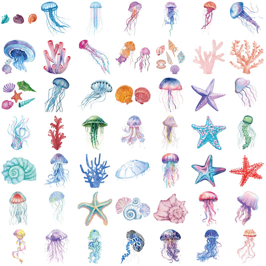 50PCS Jellyfish Series Stickers