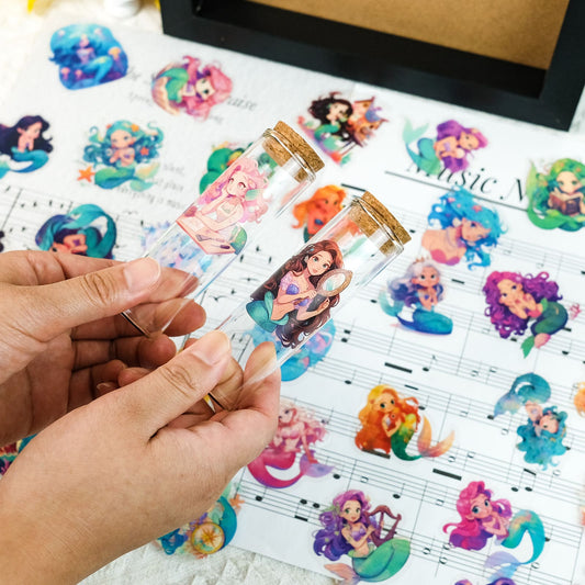 50PCS Fairy Tale Mermaid Stickers Pack