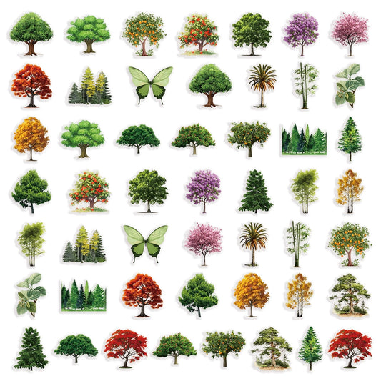 50PCS Trees Series Stickers