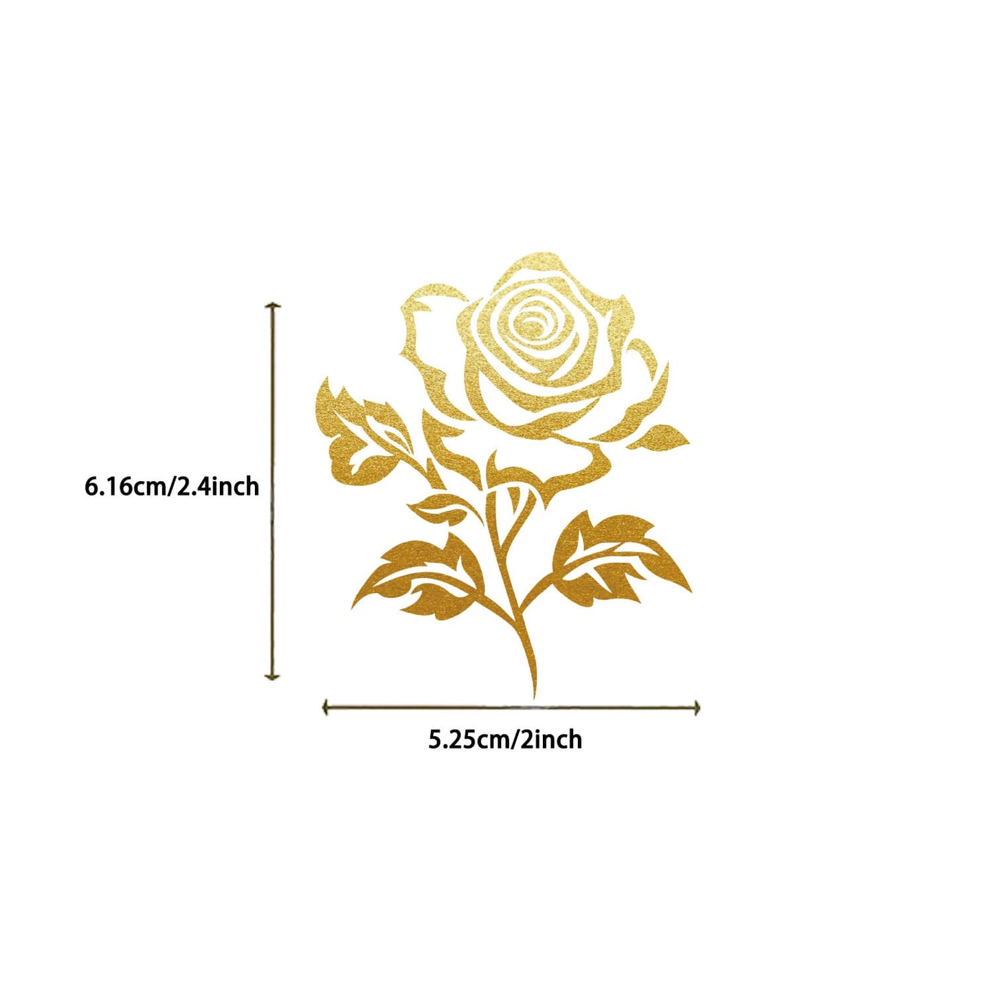 50PCS Golden Plants Stickers