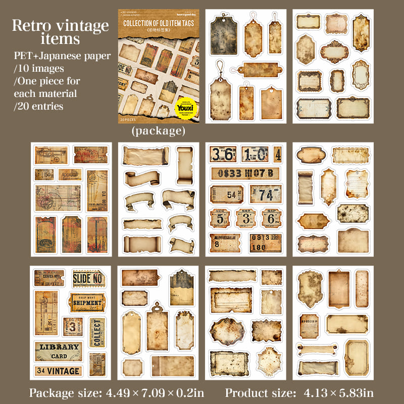 Vintage Label Sticker Book